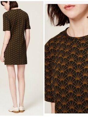 LOFT Art Deco Mini Shift Dress Sz Small